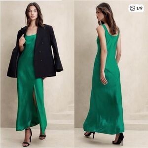 Banana Republic Vibrant Green Maxi Dress
